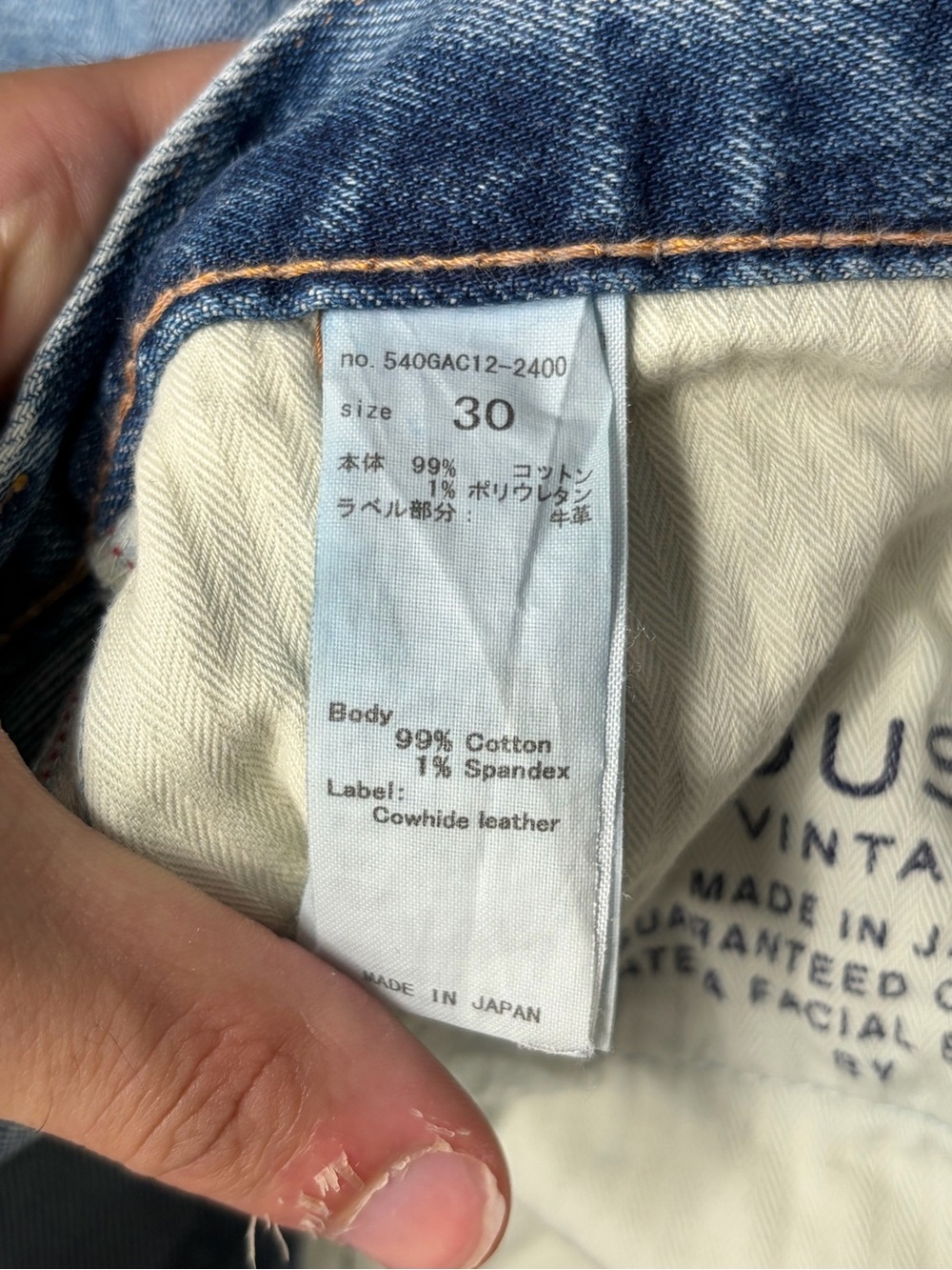 Moussy Light Vintage Denim Avenal tapered mid rise blue cropped Jeans size 34 - Picture 5 of 16